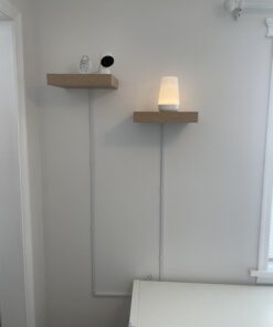 125in Cord Hider/Cover Wall - Yecaye One-Cord Channel Cable Concealer - Easy Install Cable Management System for Max 2 Small Wires, Cable Raceway Home Office, 8X L15.7in W0.59in H0.4in, White 42 51VgFJLnAL