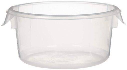 Rubbermaid Commercial Products Plastic Round Food Storage Container for Kitchen/Food Prep/Storing, 2 Quart, Clear, Container Only (FG572024CLR) 2 Qt.