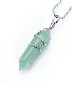 BRCbeads Gorgeous Faceted Handmade Wire Wrap Healing Point Chakra Pendant Variation Colors and Material for Necklace Making Assortment Lot Blue/Gold/Green/Black 12 51Vi5kXHRQL