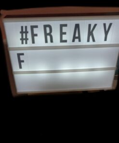 Northpoint Cinema Style 10-LED Home Decor Large Light Box with 109 Letters and Characters, Wall Mounted or Tabletop, Battery or USB Powered, White 28 51VmGByDCOL