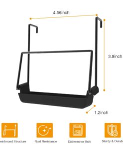 Alternative view of Slow Cooker Lid Holder for Cooking, Hand Free Pot Lid Organizer Fits Most Slow Cookers, Stainless Steel Pot Lid Rack with Silicone Sink Keeps Countertop No Mess (Black, 2 Pack) Black