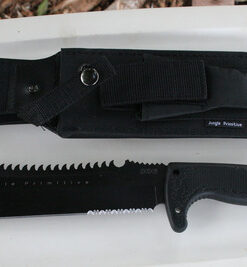 SOG Jungle Primitive Fixed Blade- Field and Camping Tactical Machete with Sheath for Clearing Brush, Full Tang Survival Knife 15.3 Inches (F03TN-CP), Steel,Black 35 51VmpBa0FL