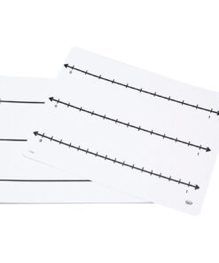 Didax-211769 Write-On/Wipe-Off Fraction Number Line Mats,Multi,11.5 x 12 x .38 inches,White
