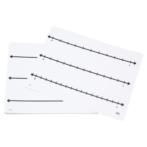 Didax-211769 Write-On/Wipe-Off Fraction Number Line Mats,Multi,11.5 x 12 x .38 inches,White