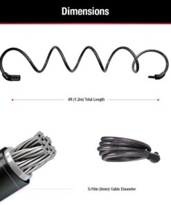 Master Lock Bike Lock Cable, Combination Bicycle Lock, Cable Lock for Outdoor Equipment, Black 4 Ft. Preset Combo 1 Pack 25 51VrLiMnYBL