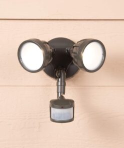 Cooper Lighting Eaton Lighting MST18R17L Bronze Round LED Security Light,Motion Activated Twin Head LED Floodlight,Bronze, 1600 lm Motion Activated Twin Head LED Floodlight 12 51Vtj2SxndL