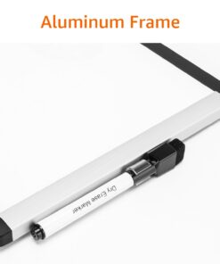 Amazon Basics Small Dry Erase Whiteboard, Magnetic White Board with Marker and Magnets - 8.5" x 11", Plastic/Aluminum Frame 8.5"x11" 26 51VutcFj7hL