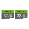 PNY 32GB Elite Class 10 U1 microSDHC Flash Memory Card 2-Pack - 100MB/s Read, Class 10, U1, Full HD, UHS-I, Micro SD FLASH CARD - 2 PACK 36 51VzRSE5dL