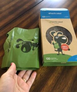 Earth Rated Dog Poop Bags with Handles, New Look, Easy Tie and Guaranteed Leakproof, Unscented, 120 Handle Bags 120-Count 38 51WCZhLyEkL