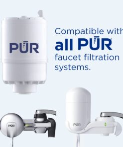 PUR Faucet Mount Replacement Filter 1-Pack, Genuine PUR Filter, 2-in-1 Powerful Filtration, Includes Lead Removal, White (RF33751) Filter Replacement 12 51WDNn2jzLL