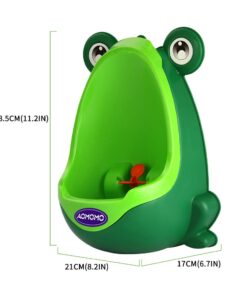 Alternative view of AOMOMO Frog Potty Training Urinal for Boys Toilet with Funny Aiming Target Green Blackish Green