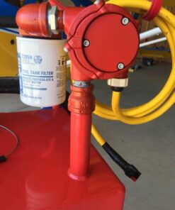 Arksen 35 Gallon Portable Gas Caddy Fuel Storage Tank Large Gasoline Diesel Can Hand Siphon Pump Rolling Flat-Free Solid Rubber Wheels Boat ATV Car Motorcycle Red 22 51WHi4qDt5L