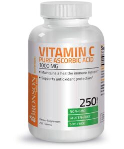 Vitamin C 1000 mg Premium Non-GMO Ascorbic Acid - Maintains Healthy Immune System, Supports Antioxidant Protection - 250 Tablets 250 Count (Pack of 1) 17 51WIP7xMfyL