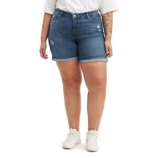 Levi's Women's Mid Length Shorts plus-size 38 Hawaii Ocean