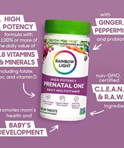 Rainbow Light Prenatal Daily Duo Multivitamin Kit, With Prenatal One Daily Multivitamin and Prenatal DHA Omega-3 Fish Oil for Mom's Health and Baby's Development Support, 30 Count 31 51WL gd1AFL