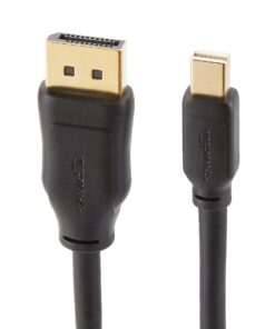 Amazon Basics Mini DisplayPort to DisplayPort Display Cable, 4Kx2K, Gold-Plated Plugs, 6 Foot, Black 6 Feet 1-Pack 15 51WNOGIdQYL