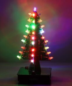 Christmas Tree Soldering Project, Icstation 3D Xmas Tree Soldering Kit with LED Flashing Lights Soldering Practice 7 Colors DIY Electronic Assemble Kit for Learning Teaching STEM Educational Multicolored 35 51WTKwxrZcL