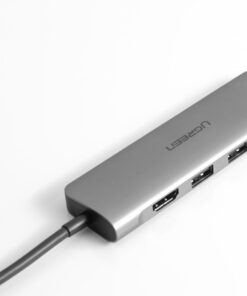 UGREEN Revodok 106 USB C Hub 6 in 1 USB C Dongle 4K HDMI, 3 USB 3.0 Ports, SD/TF Card Reader Compatible with MacBook Pro, MacBook Air, iPad, iPhone 15 Pro/Pro Max. Grey Space Grey 41 51WUsa2ybuL