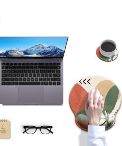 HOPONY Ergonomic Mouse Pad with Wrist Support Gel Rest, Comfortable for Computer, Laptop, Pain Relief with Non-Slip Rubber Base, 9 x 10 in,Modern Abstract Modern Abstract 23 51WW0xmfH1L