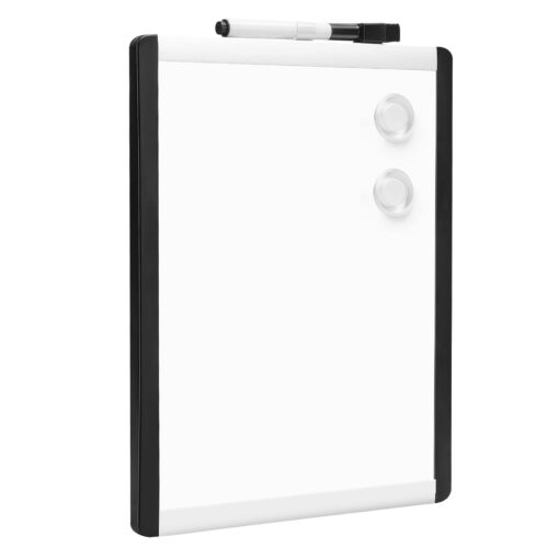 Amazon Basics Small Dry Erase Whiteboard, Magnetic White Board with Marker and Magnets - 8.5" x 11", Plastic/Aluminum Frame 8.5"x11"