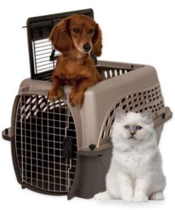 Alternative view of Petmate Two-Door Small Dog Kennel & Cat Kennel (Top Loading or Front Loading Pet Carrier, Made with Recycled Materials, 24 inches in Length) For Pets up to 15 Pounds, Made in USA 24.0"L x 14.5"W x 17.0"H TAN