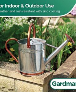 Gardman 8326 Galvanized Steel Watering Can with Copper Accents, 1-Gallon 16 51WZ8PEPxtL