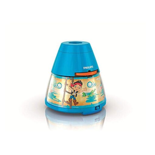 Philips 717690548 Jake The Never Land Pirate Disney 2-in-1 Projector and Night Light, 4.53" x 4.53" x 4.65", Blue