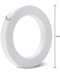 Alternative view of FloraCraft CraftFōM Wreath 1.9 Inch x 13.8 Inch White 14 x 2-1/2 x 2"