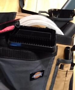 Dickies 5-Pocket Single Side Tool Belt Pouch/Work Apron for Carpenters and Builders, Durable Canvas Construction, Adjustable Belt for Custom Fit, Grey/Tan Tan 36 51WbzxuDzEL