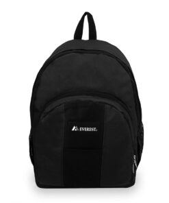 Everest Luggage Backpack with Front and Side Pockets, Black, Large 8 51WeJiZgH7L
