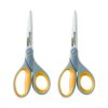 Westcott 13901 8-Inch Titanium Scissors For Office and Home, Yellow/Gray, 2 Pack 2 51WlSBwK ML