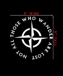 LOTR Not All Those Who Wander are Lost Sticker Decal Notebook Car Laptop 5" x 5" (White) 19 51WljCRfb5L
