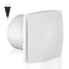 Hon&Guan 6'' Bathroom Exhaust Fan, 116 CFM Kitchen/Garage Exhaust Fan Through the Wall Fan for HVAC System, Super Silent, Strong Exhaust Fan 150A HGA-A 17 51Wn R8dwBL