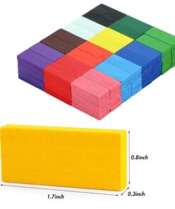 Alternative view of BigOtters Super Domino Blocks, 360PCS Bulk Domino Start Kit 12 Colorful Wooden Domino Blocks Educational Racing Game for Kids Birthday Party Favor Medium