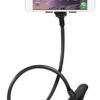 ZTON Cell Phone Holder, Universal Mobile Phone Stand, Lazy Bracket, Flexible Long Arms Clip Mount for iPhone, LG etc. in Office Bedroom Desktop (Black) 38 51WsPlzBxtL