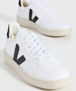 Veja Men's V-10 Sneakers 4 White/Black 8 51Wwhssh2ZL