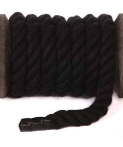 Alternative view of Ravenox Natural Twisted Cotton Rope | Made in The USA | Strong Triple-Strand Cordage for Sports, Décor, Pet Toys, Crafts, Macramé & Indoor Outdoor Use| by The Foot & Diameter (Multiple Color) Black 1/4 Inch x 600 Feet