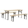 Outsunny 6' Portable Picnic Table and Bench Set, Outdoor Wooden Folding Camping Dining Table Set for Patio Garden Outdoor Activities 43 51X YDpzp4L 1