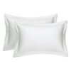 Cotton Metrics Heavy Quality Standard Pillow Shams Set of 2 White 600TC 100% Organic Cotton White Pillow Shams Standard Size 20X26 Decorative Pillow Cover with 2 Inch Flang Standard 20" x 26"+ 2" 37 51X0cOA0IUL