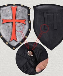 Nice purchase Medieval Knight Crusader Shield Knights Templar Cross Sheild 21 x 14in Home Wall Decoration Party Decor Costume Gifts - PU Rubber Retro Style 13 51X3LbE99bL