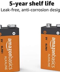 Amazon Basics (Pack of 8) 9 Volt Alkaline Performance All-Purpose Batteries, 5-Year Shelf Life, Packaging May Vary 1 Count (Pack of 8) 34 51X7weWCHOL