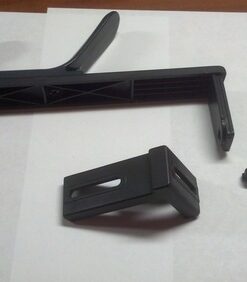 Recycled Cubicle Coat Hook, 2 Hook, Plastic, Charcoal 19 51X9WouFDRL