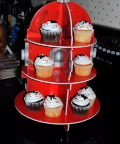 Fun Express Fire Hydrant Cupcake/Dessert Holder (3 Tiers) | Fire Truck | Fireman | Fire Fighter | Themed Birthday Party Supplies & Decor | Fire Department Event 38 51XAcb2XmKL
