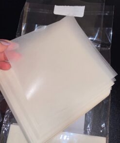 Wax Paper Candy Wrappers for Caramels (300 Pcs 5 x 5 inches) - Wax Paper Sheets for Candy - Twisting Wax Paper Caramel Wrappers - Pre Cut Parchment Paper Squares - Hamburger Patty Paper Squares 25 51XBGEOOSAL