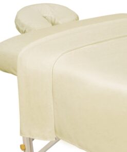 Alternative view of ForPro Premium Microfiber 3-Piece Massage Sheet Set, Natural, Ultra-Light, Stain and Wrinkle-Resistant, Includes Massage Flat Sheet, Massage Fitted Sheet, and Massage Face Rest Cover