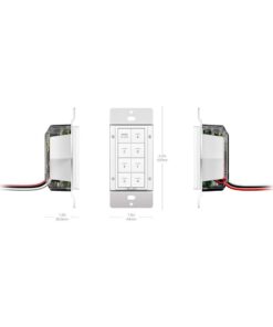 Insteon Smart Dimmer 8-Button Keypad, KeypadLinc in-Wall Controller, 2334-222 (White) - Insteon Hub Required for Voice Control with Alexa & Google Assistant White 8 Button Keypad Dimmer 12 51XITRSRgtL