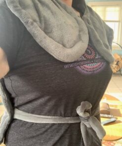 Snailax Heating Pad for Back Pain Relief, Electric Large Heating Pad for Neck and Shoulders,Cramps, Neck Warmer Weighted Wearable Back Heated Wrap, 6 Heat Settings & Auto Shut Off, Washable,Gifts 24" x 33"Gray 70 51XJFZ7Dy6L