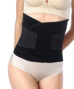 Waist Trimmer Belt-Postpartum Postnatal Recoery Support Girdle Belt Post Pregnancy After Birth Special Belly,Lost Weight Slimming Belt, Tummy Trimer Band Abdomen Abdominal Binder Belly 2X Large: 46"Length*9"Width Black 11 51XKaYbqNL
