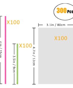 Alternative view of 6 Inch Cake Pop Sticks Set Pack of 300, Each of 100 Pieces Parcel Bags, Colorful Treat Sticks, Colorful Metallic Wire for Lollipops Candies Chocolates and Cookies