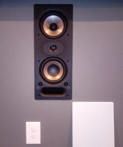 Polk Audio 265-RT 3-way In-Wall Speaker - The Vanishing Series | Easily Fits in Ceiling/Wall | High-Performance Audio - Use in Front, Rear or as Surrounds | With Power Port & Paintable Grille - Black Single 61 51XWxYGVhSL